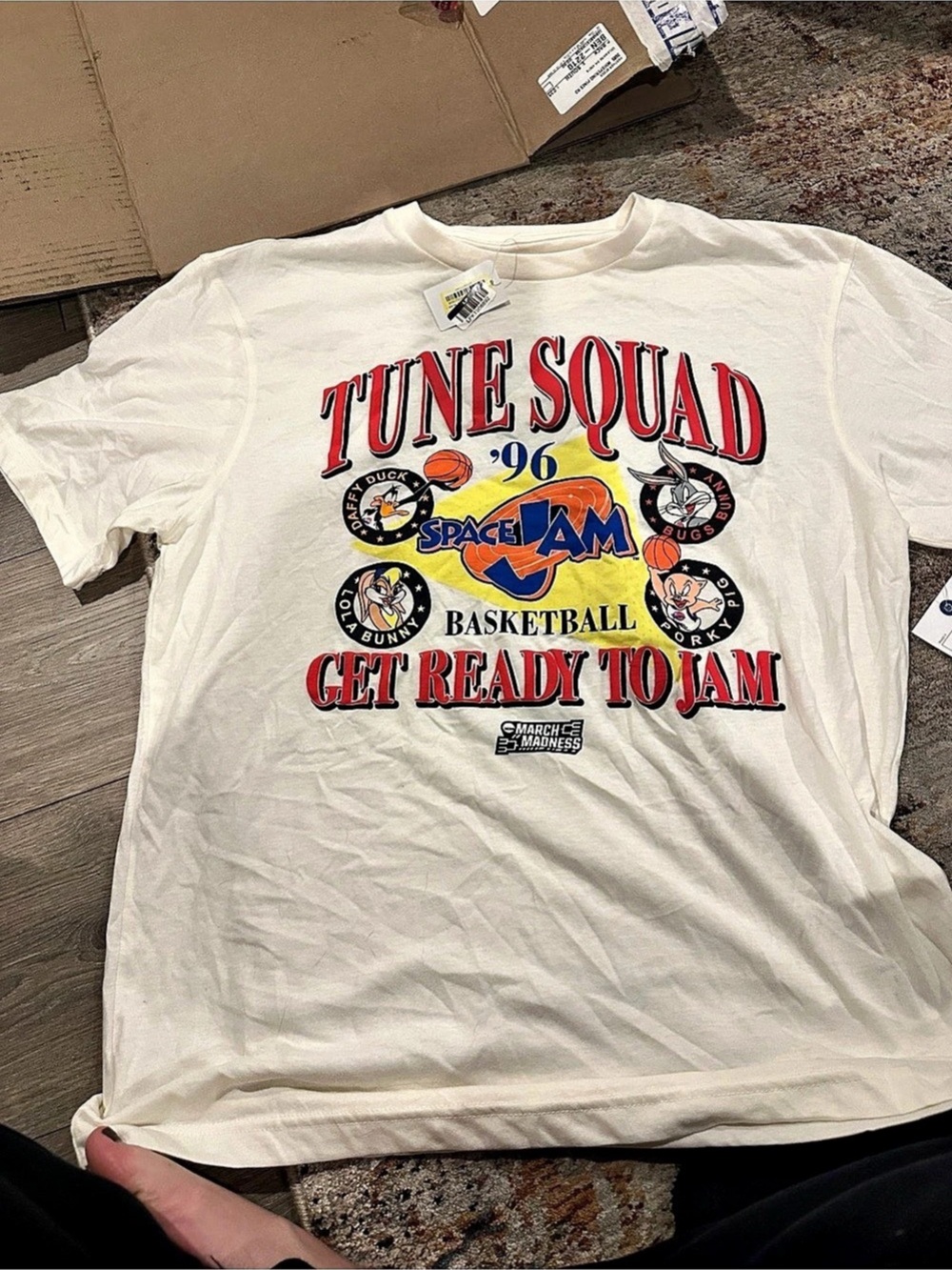 Warner Bros Vintage 1996 Space Jam Tune Squad Get Ready To Jam T-Shirt